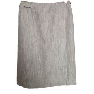 Cassis Linen Blend Skirt Size US 0 - Like New - Natural Beige - Office Chic